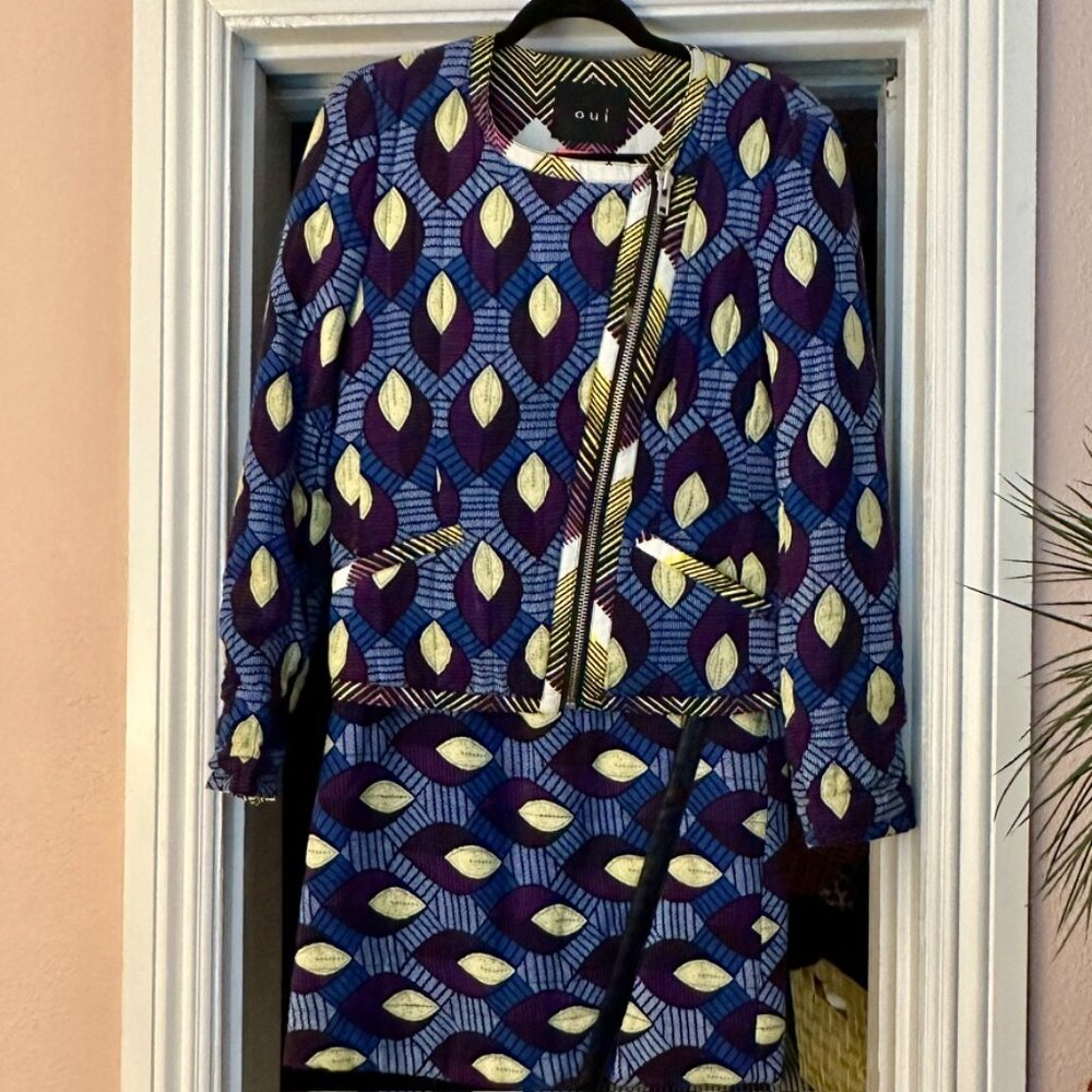 Oli Purple and Yellow Patterned Blazer